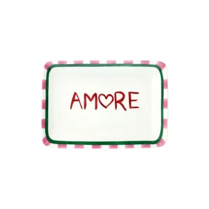 New milk&coffee, piatto rettangolare 23x16 amore Spedito Oggi
