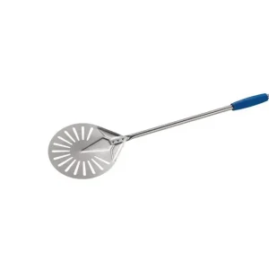 Saldi Azzurra, palettino pizza inox forato 17 cm manico 150