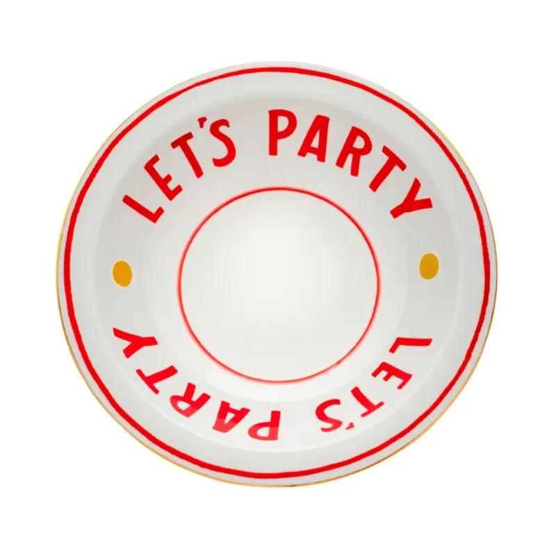Bitossi Home The Club Ciotola Let‘s Party rosso Prezzo Ridotto