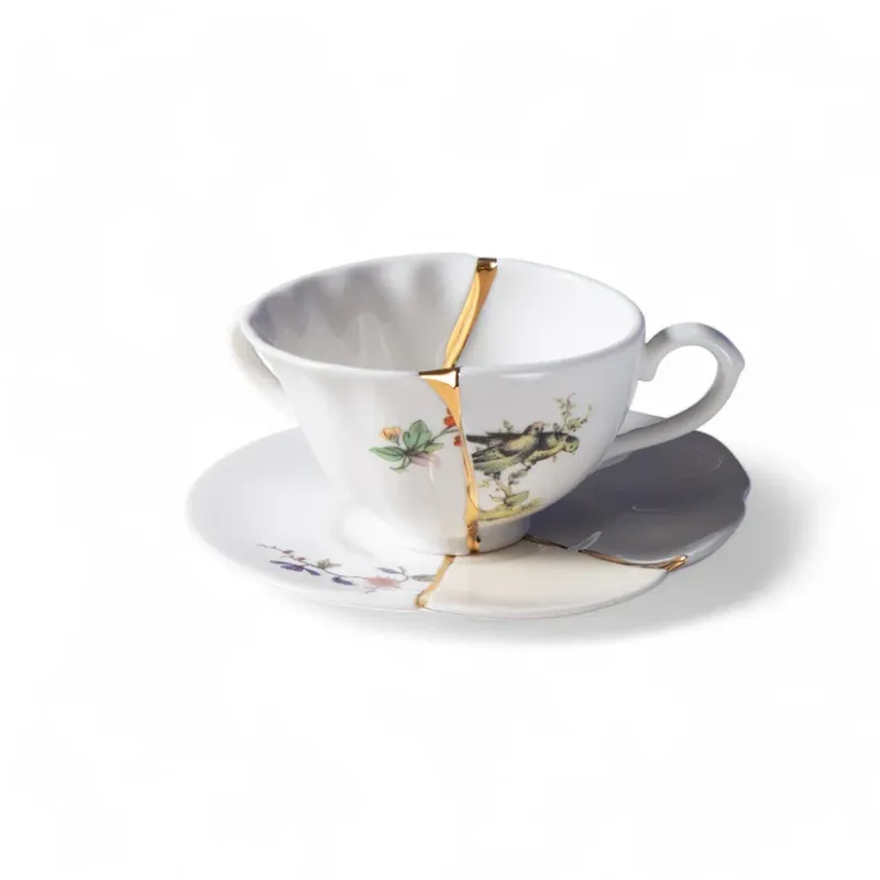 Compra Oggi Stesso Seletti Kintsugi Set Da Te Con Tazza E Piattino In Porcellana E Oro 1
