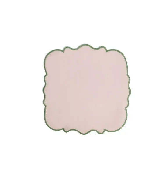 Offerta Del Giorno Bitossi Home Smerlo Set 2 tovaglioli Rosa bordo Verde