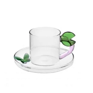 Ultima Occasione Ichendorf Fruits e Flowers Tazza caffè con piattino Foglia