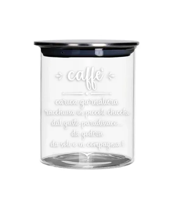 Sconto Brandani Barattolo Caffè Vetro tappo Metal Medio
