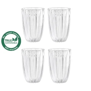 Guzzini - Set 4 bicchieri in plastica biologica riciclabile linea Dolcevita bianco 470 ml Solo Oggi