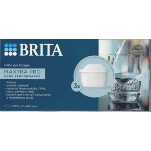 Ultimissimo Modello Brita set 3 filtri di ricambio per brocca filtrante Pack 3 Maxtra Pro Pure performance