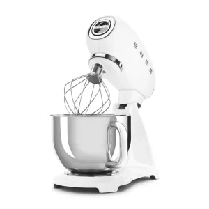 Spedito Oggi Smeg - Impastatrice planetaria stile retrò anni ’50 bianco SMF03WHEU 4,8 Litri