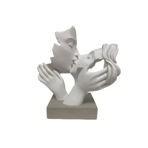 Non Perdere Scultura Decorativa Coppia Mani Face 25 x 23 cm - Nero