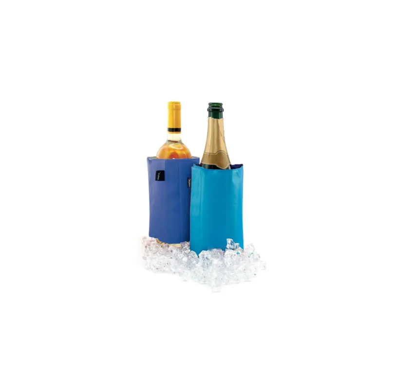 Pulltex - Fascia refrigerante duo raffredda bottiglie double-face blu e celeste Professionale