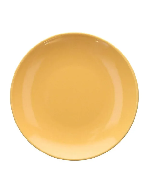 Tognana - Piatto dessert singolo in gres porcellanato 20 cm giallo linea Natural Love Reso Gratuito