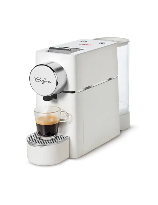 Spedizione Espresso Polti Macchina caffè espresso a cialda ad espulsine automatica Coffea S18 Bianca