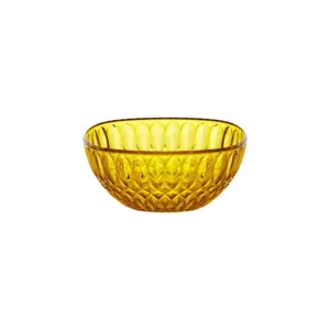 Guzzini Vanity Ciotola Contenitore 21cm in Cristallo Acrilico Bio-based Giallo Zafferano Nuovo Arrivo