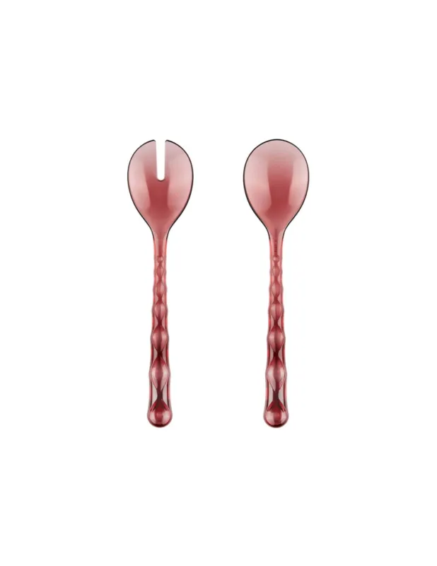 Guzzini Posate Insalata Vanity in Cristallo Acrilico Bio-based Malva Scelto Dai Clienti