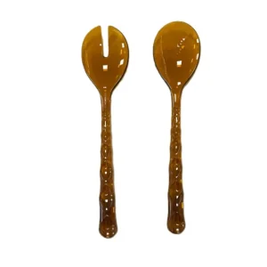 Guzzini Vanity Posate Insalata Caramel in Cristallo Acrilico Bio-based Soddisfatti O Rimborsati