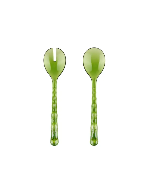 Guzzini Posate Insalata Vanity Bio-based Matcha Green Pagamento Sicuro