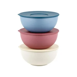 Prezzo Conveniente Guzzini Set 3 Contenitori ‘Everywhere Bio‘ con Coperchio Ø16cm
