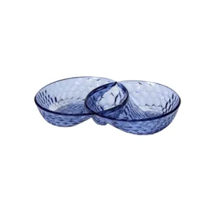 Popolare Guzzini Antipastiera Vanity Blu Denim in Cristallo Acrilico Bio-based