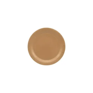 Spedito Oggi Piatti in Carta Monouso Qui Party 18 cm Colore Moka - 15 Pezzi