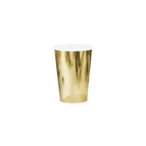 Bicchieri in Carta Monouso Qui Party - Oro Lucido 250 ml (15 pz) Spedito Oggi
