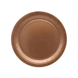 Ultimissimo Modello Qui Party Piatti in Carta Monouso Rosa Gold 24 cm - Confezione 15 pezzi