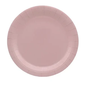 Must-Have Qui Party Piatti di Carta Rosato per Feste - Diametro 18 cm (15 pezzi)