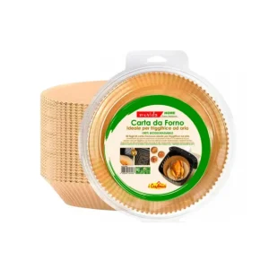 Novità I CasAmici Movida Set 50 PZ Carta Forno Rotonda Per Friggitrice Ad Aria 16cm
