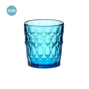 Prezzo Di Fabbrica Guzzini Vanity Bicchiere Basso in Vetro, Sea Blue - 328 ml