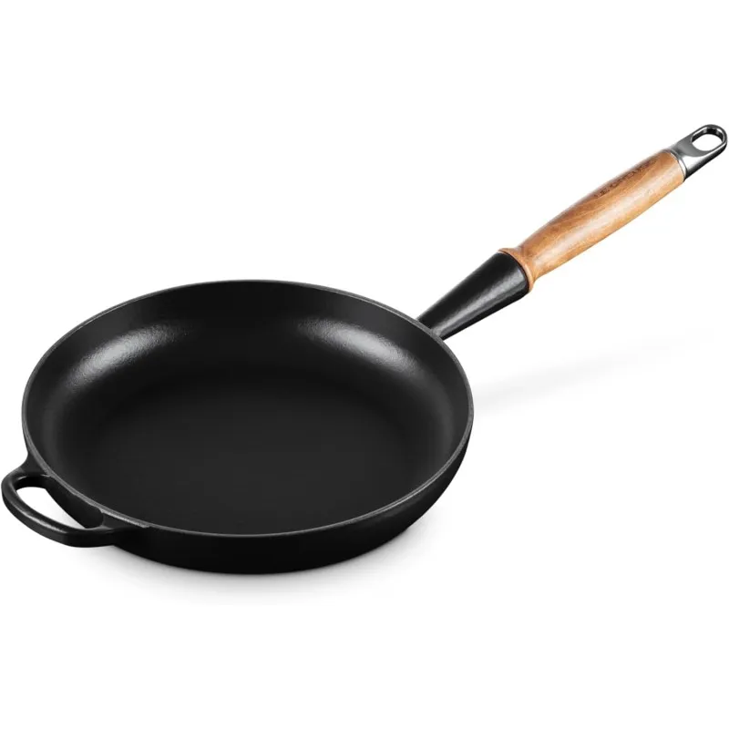 Le Creuset Evolution Padella con manico in legno in ghisa vetrificata 28 cm, Nera Subito Disponibile