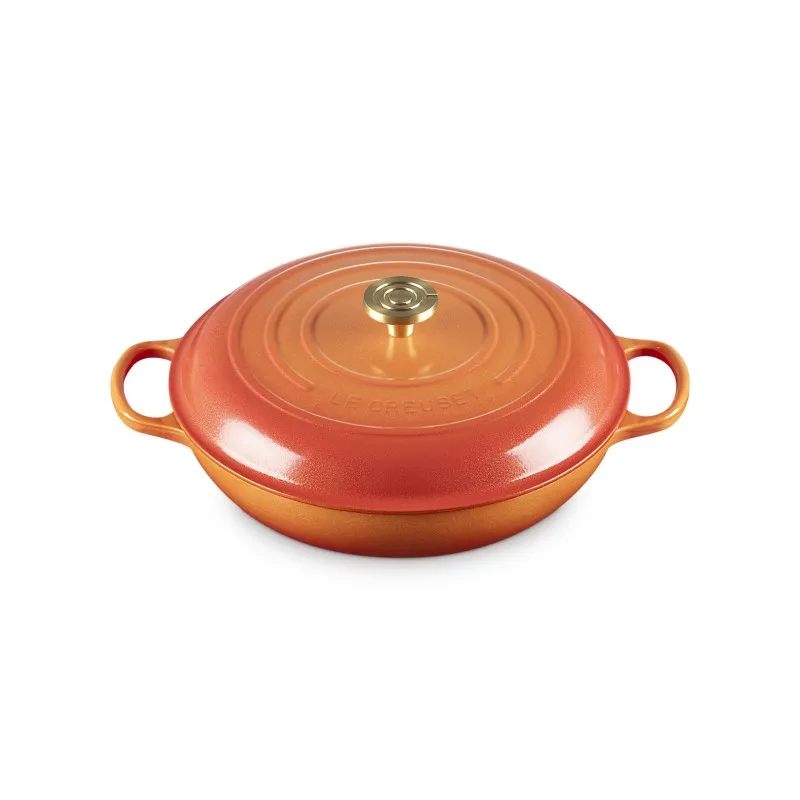 Economico Le Creuset Evolution Tegame basso in Ghisa 30 cm, Flammee Doree