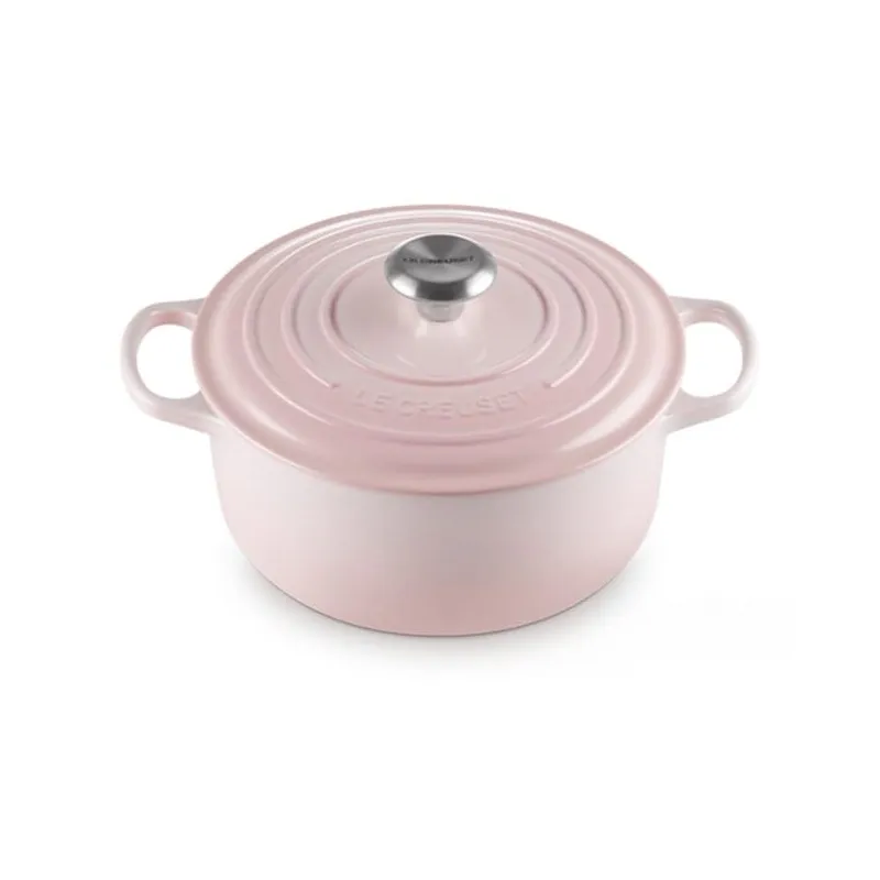 Direttamente Dal Produttore Le Creuset Cocotte Evolution Rotonda in Ghisa 24 cm, Rosa Chiaro
