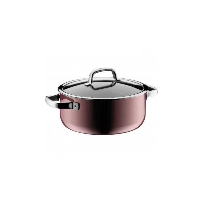 Wmf Fusiontec Mineral Tegame 24 cm Rosa Quarzo con Coperchio in Vetro Popolare