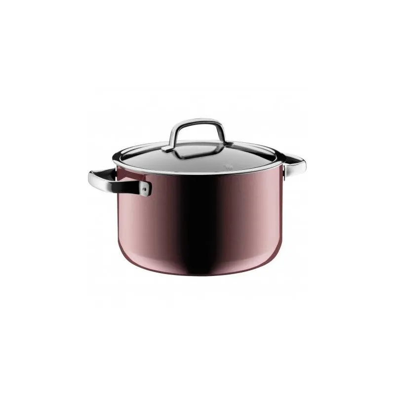 Occasione Imperdibile Wmf Fusiontec Mineral Pentola 24 cm Rosa Quarzo con Coperchio in Vetro