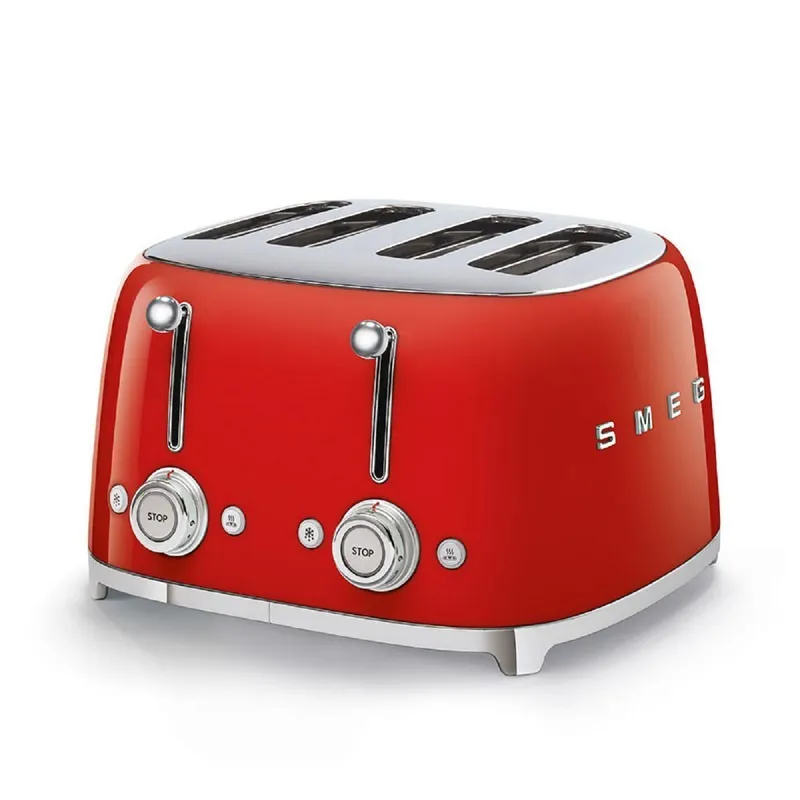 Smeg Tostapane 4 x 4 Fette Rosso Estetica Anni 50 TSF03RDEU Economico