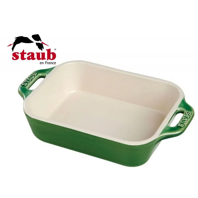 Staub Pirofila Rettangolare Ceramica 34x24 cm Basilico 40511-150-0 Occasione