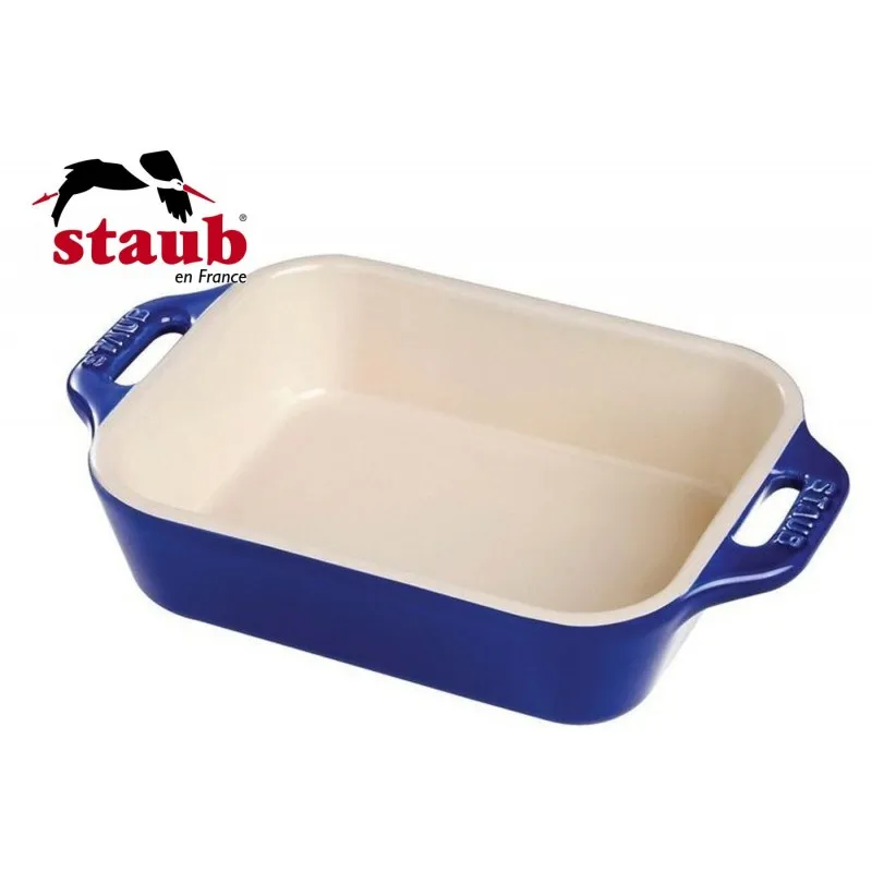 Staub Pirofila Rettangolare Ceramica 34x24 cm Blu Scuro 40511-149-0 Soddisfatti O Rimborsati