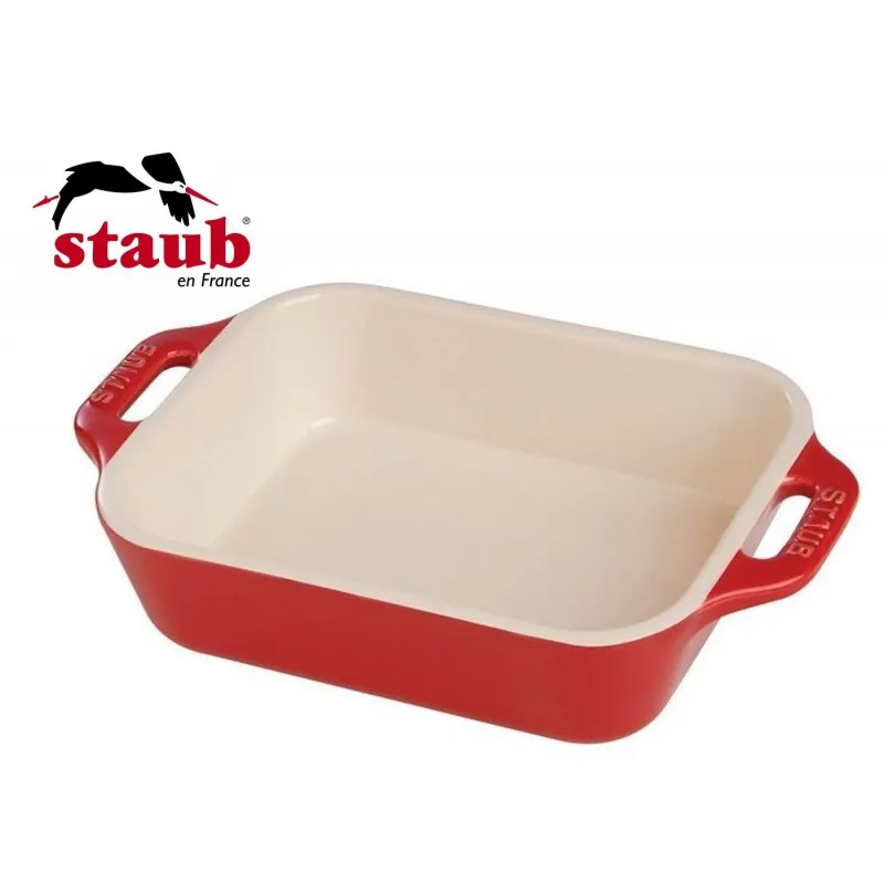 Staub Pirofila Rettangolare Ceramica 34x24 cm Ciliegia 40511-148-0 Pagamento Sicuro
