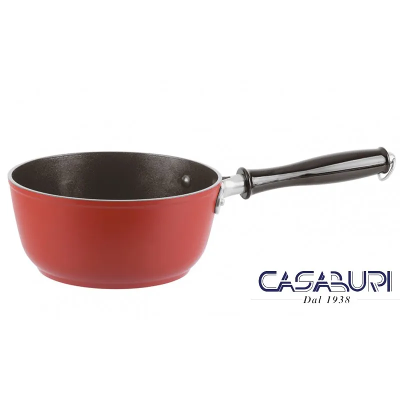 Sambonet Casseruola Alta 1 Manico 18 cm Rosso 1965 Vintage Quarzo Nero Offerta Speciale