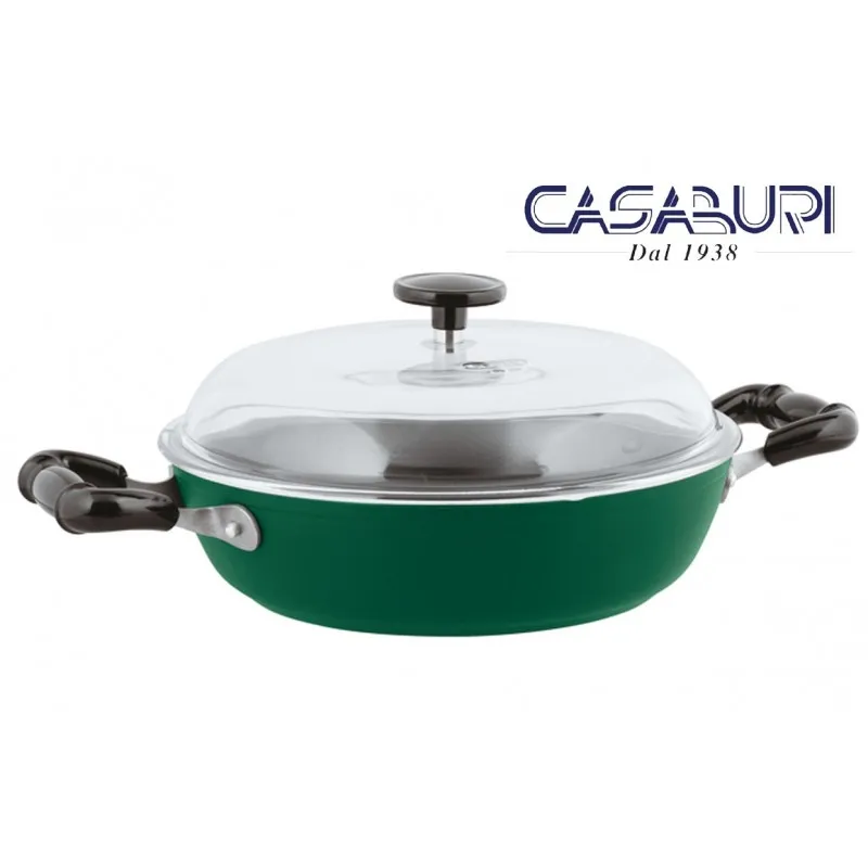 Soddisfatti O Rimborsati Sambonet Tegame 24 cm Verde con coperchio 1965 Vintage Quarzo Nero