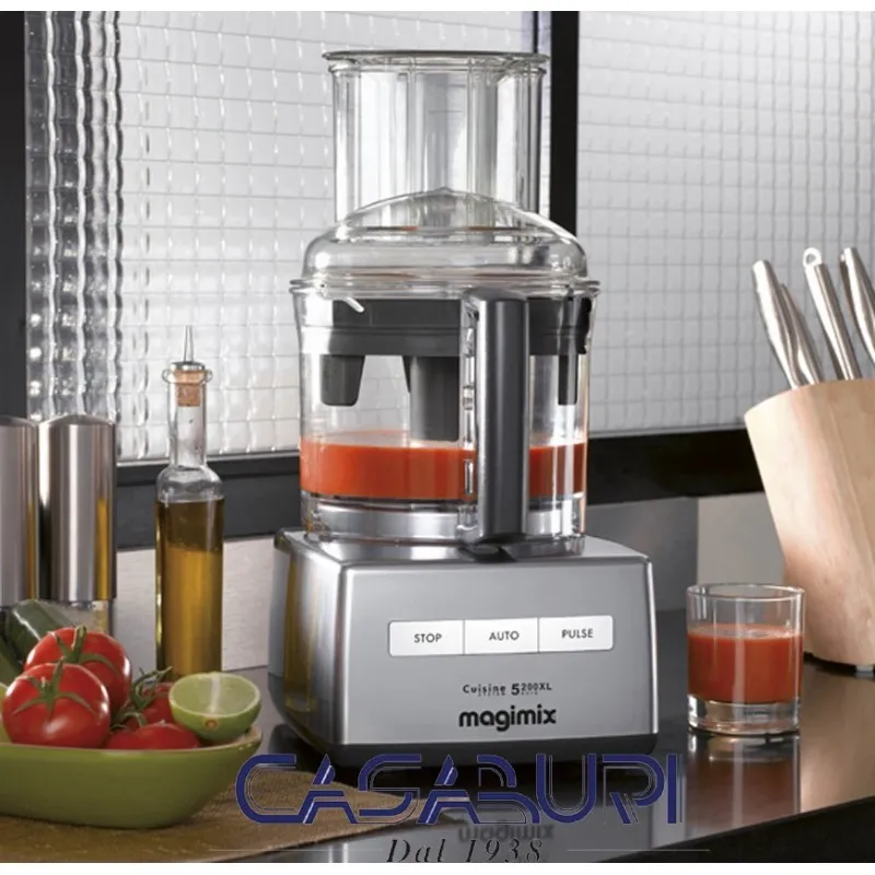 Magimix Robot Multifunzione Cuisine Système 5200 XL Cromato Promozione Esclusiva