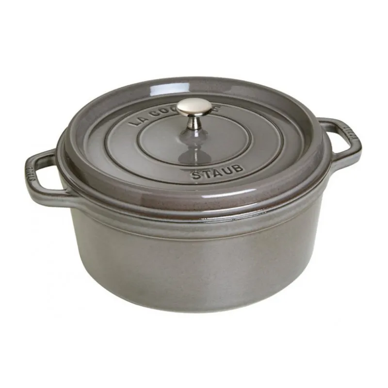 Staub Cocotte Tonda 24 cm Grigio Grafite Promozione Esclusiva