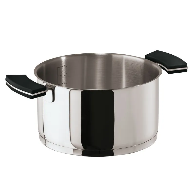 Esclusivo Sambonet 12‘O‘Clock Grey Casseruola alta 24 cm con coperchio