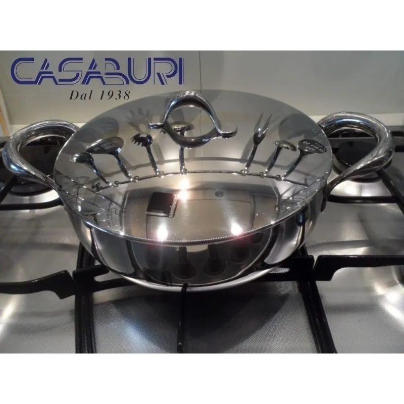 Sambonet Kikka Casseruola bassa 24 cm con coperchio Professionale
