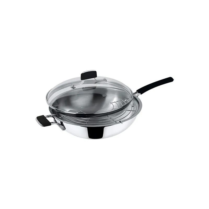 Promo Stagionale Lagostina Tempra Wok con coperchio e griglia 30 cm