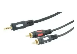 nuovaVideosuono 3.5mm-2xRCA 1.5m M-M cavo audio 1,5 m Nero Professionale