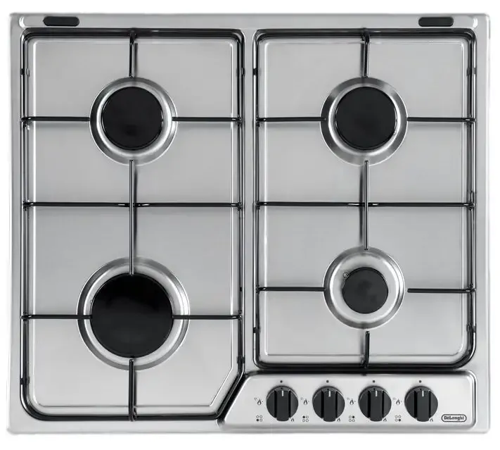 Reso Gratuito De’Longhi YAF46 ASV piano cottura Nero, Argento Da incasso Gas 4 Fornello(i)
