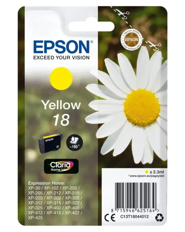 Compra Oggi Stesso Epson Daisy Cartuccia Margherita Giallo Inchiostri Claria Home 18
