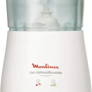 Moulinex DPA141 La Moulinette Tritatutto Elettrico, Adatto per Tutti i Tuoi Alimenti 1000 W, 0.3 l, Bianco Must-Have