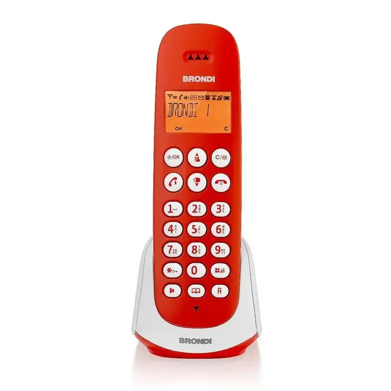 Brondi Adara Telefono DECT Identificatore di chiamata Rosso, Bianco Non Perdere