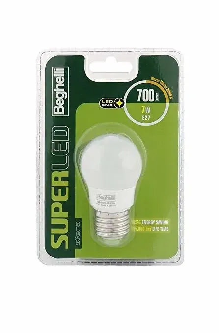 Beghelli 56896BL Lampadina a risparmio energetico 7 W E27 F Di Tendenza