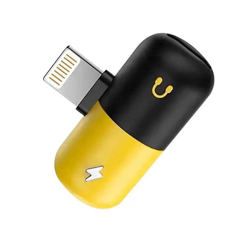 Area ADCLIGHTAUXYK adattatore per inversione del genere dei cavi Lightning 2x Lightning Nero, Giallo Nuova Collezione