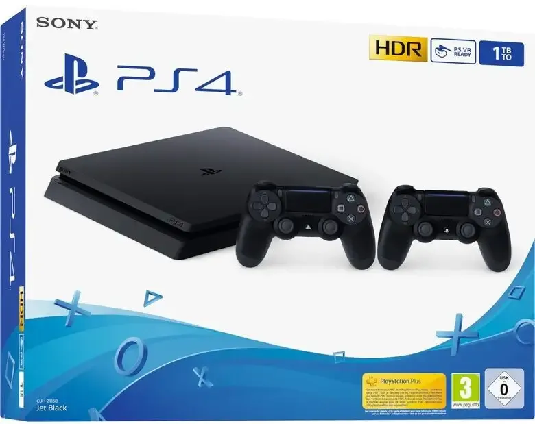Sony PlayStation 4 Slim + 2 x DualShock 4 V2 1000 GB Wi-Fi Nero Economico